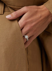 Witgouden ring, 0.50 ct diamant, Petite Romance