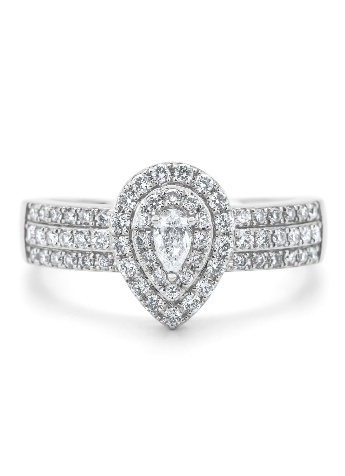 Witgouden ring, 0.50 ct diamant, Petite Romance