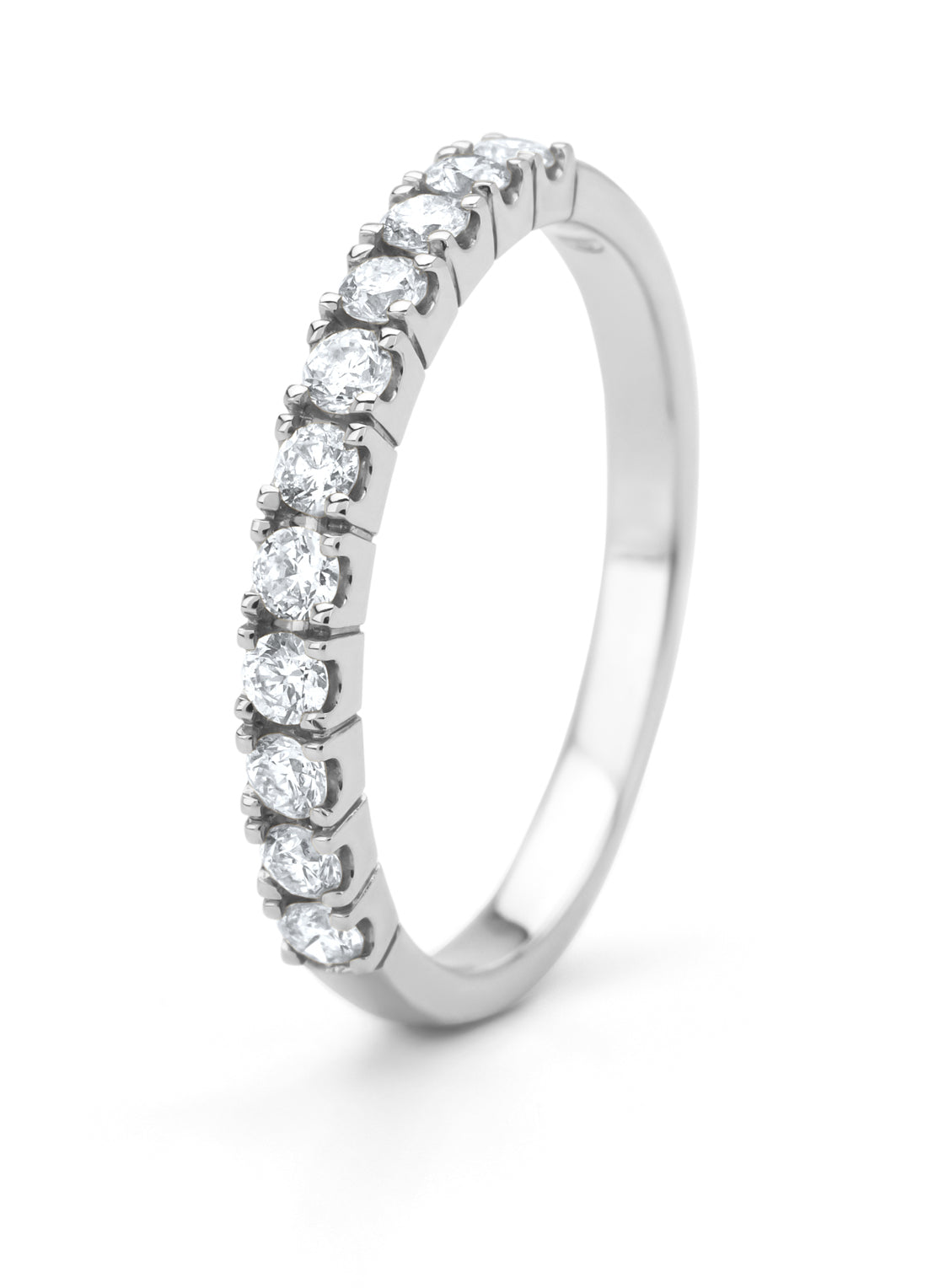 Witgouden ring, 0.40 ct diamant, Ensemble