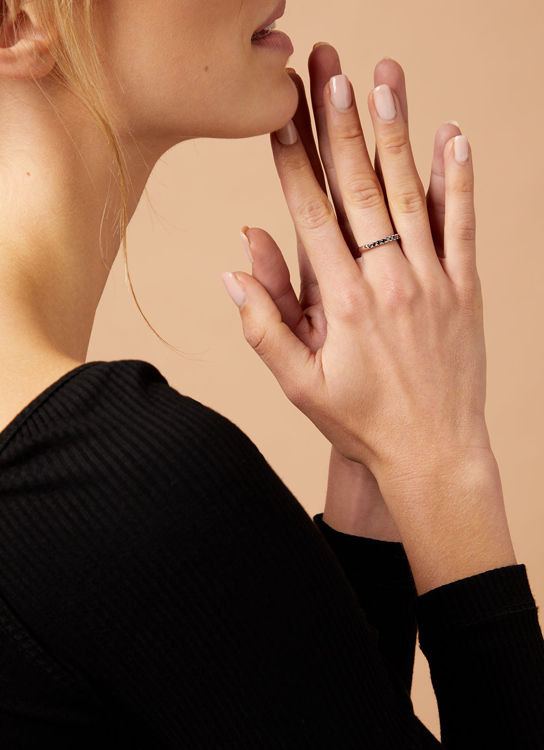 Witgouden ring, 0.42 ct diamant, Ensemble