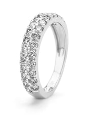 White gold ring, 0.95 ct diamond, ensemble