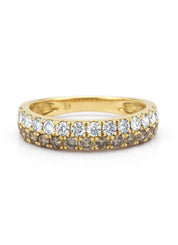 Geelgouden ring, 1.02 ct diamant, Ensemble