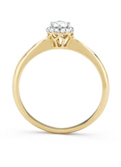 Gouden ring, 0.28 ct diamant, Starlight