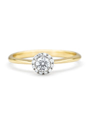 Golden Ring, 0.28 CT Diamant, Starlight