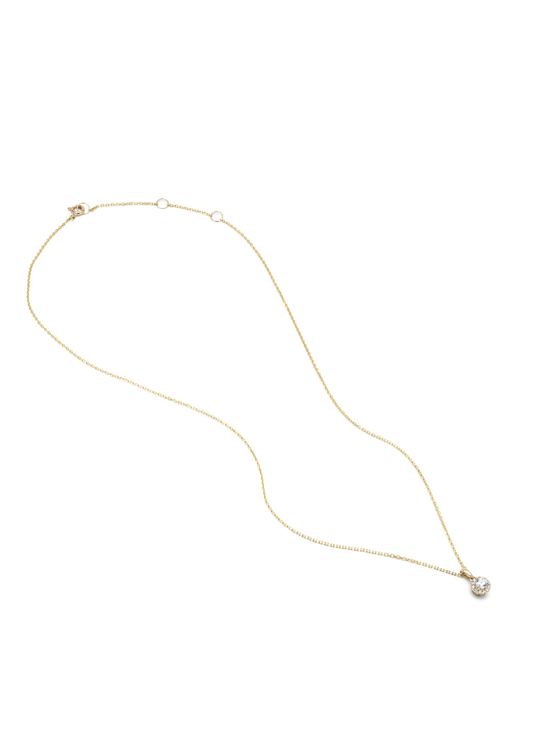 Gouden collier, 0.28 ct diamant, Starlight