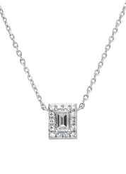 Witgouden collier, 0.15 ct diamant, Petite Romance