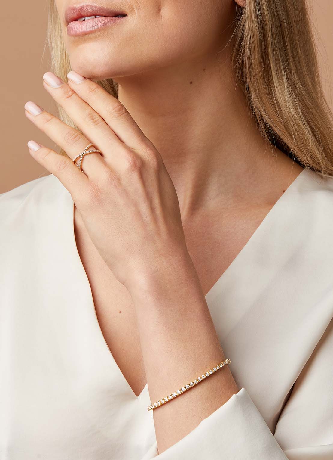 Geelgouden ring, 0.25 ct diamant, Like a star