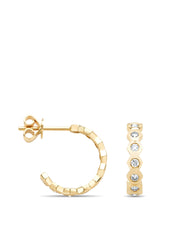 Yellow gold ear jewelry, 0.42 ct diamond, Queen Bee