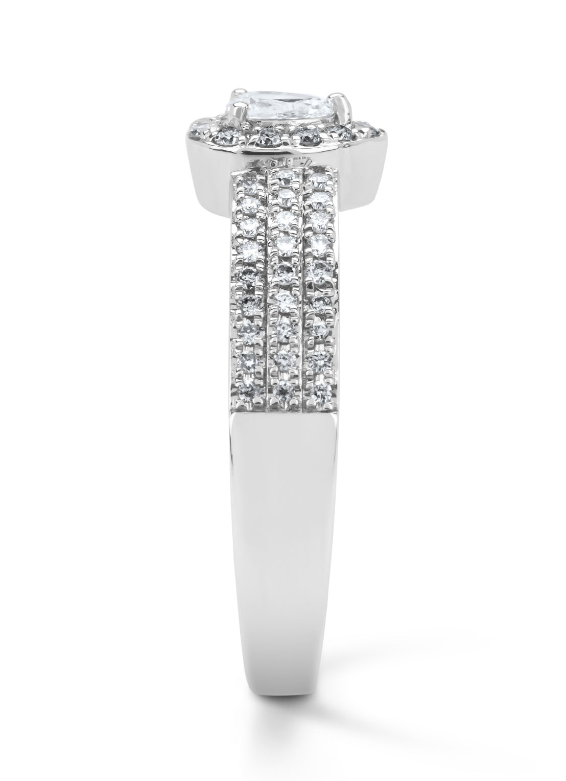 Witgouden ring, 0.35 ct diamant, Petite Romance