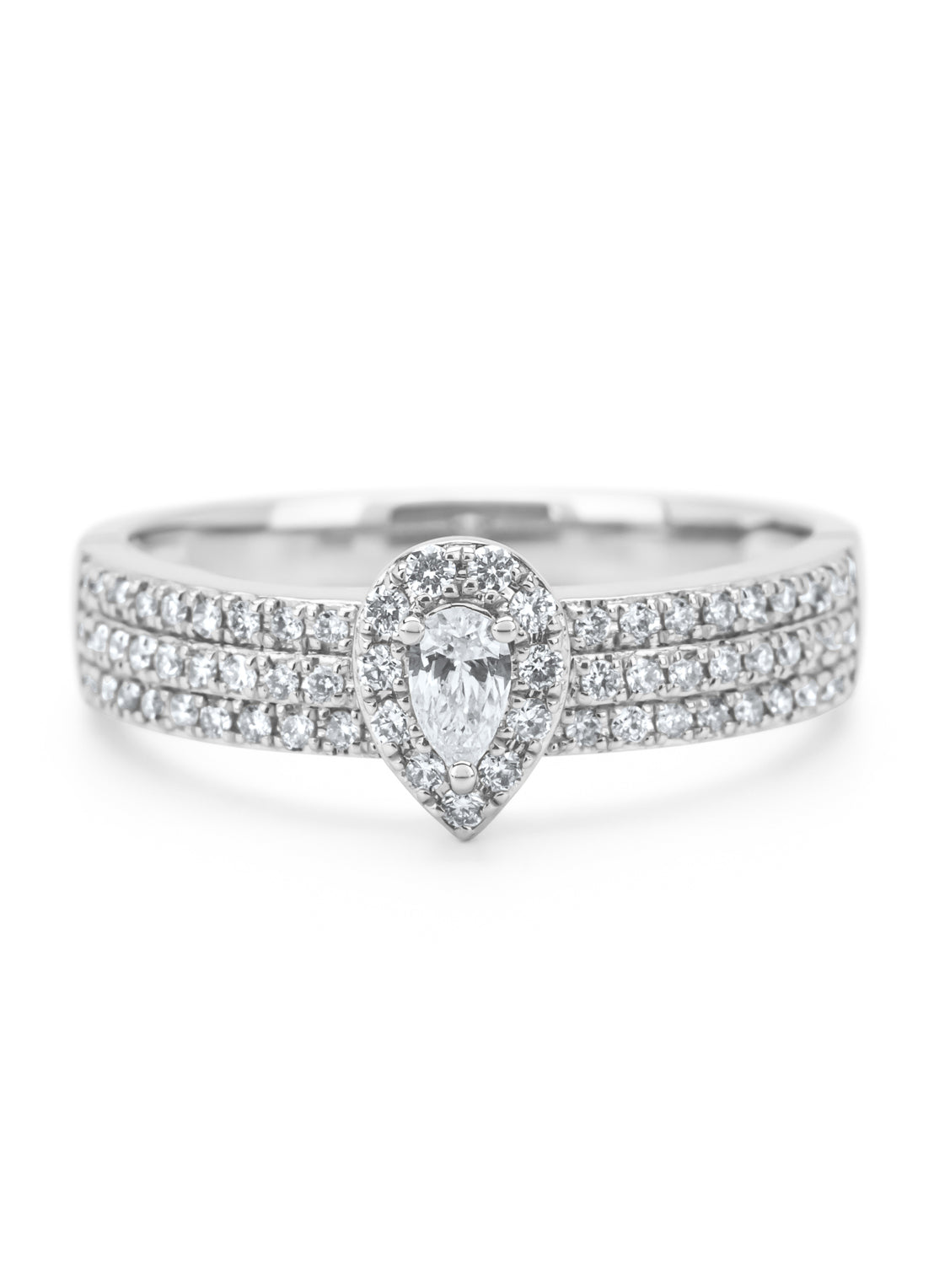 Witgouden ring, 0.35 ct diamant, Petite Romance