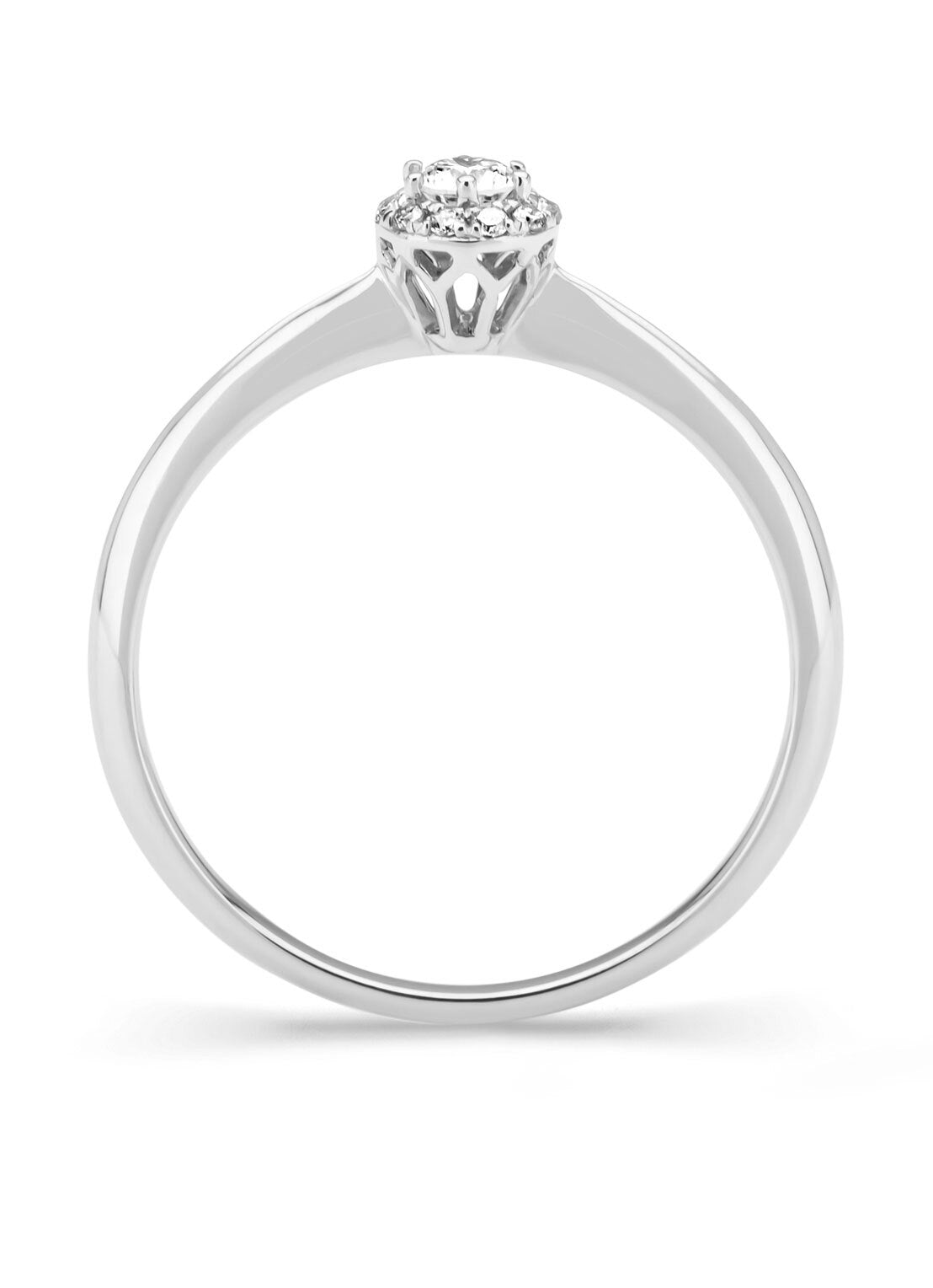 White gold ring, 0.15 CT Diamant, Starlight