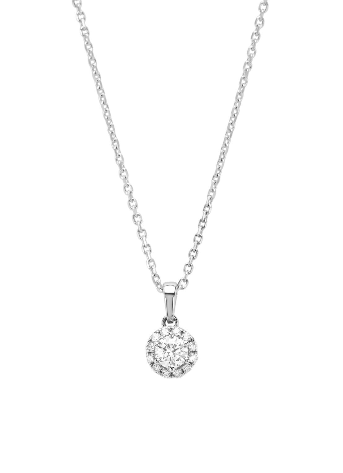 White gold necklace, 0.28 CT Diamant, Starlight