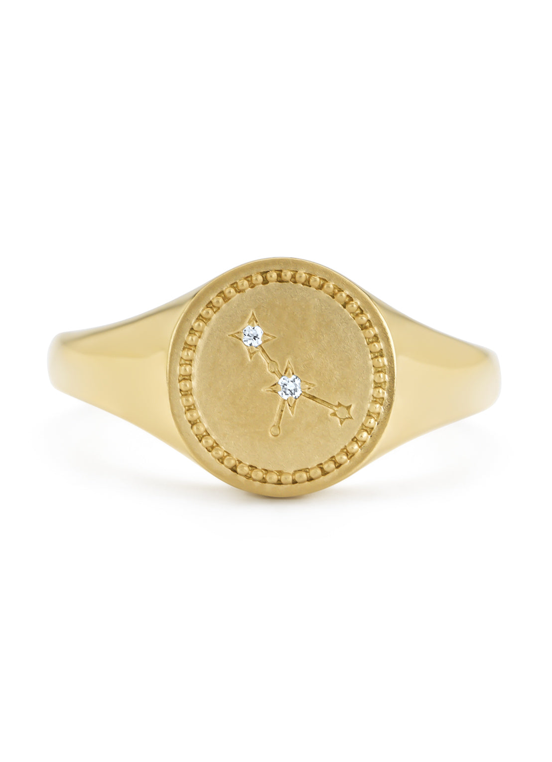 Geelgouden zegelring, Zodiac-Cancer (Kreeft)