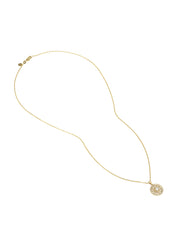 Birthstones Geel gold pearl pendant, 0.09 CT Diamant (June)