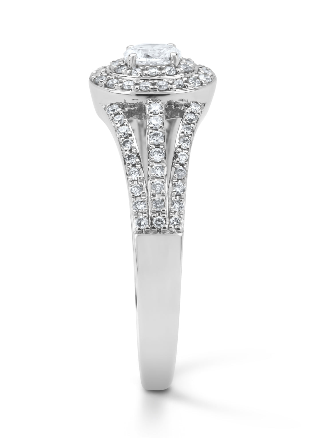 Witgouden ring, 0.38 ct diamant, Petite Romance