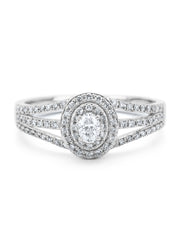 Witgouden ring, 0.38 ct diamant, Petite Romance