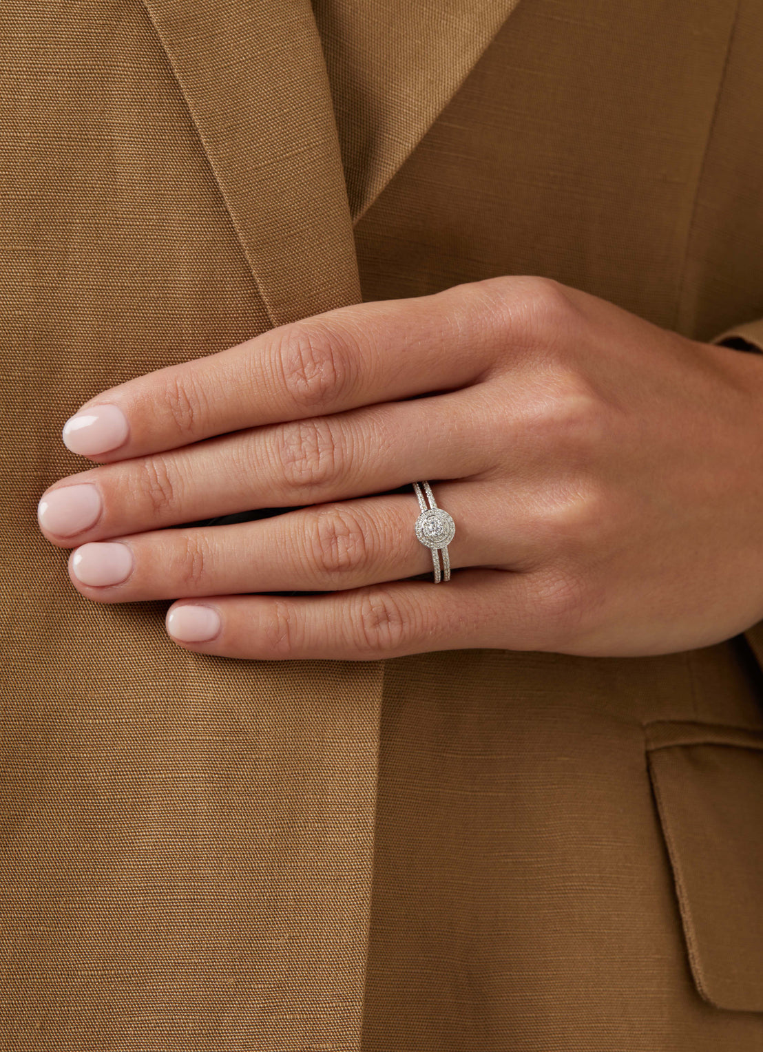 White gold ring, 0.28 CT Diamant, Petite Romance
