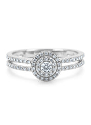 Witgouden ring, 0.28 ct diamant, Petite Romance