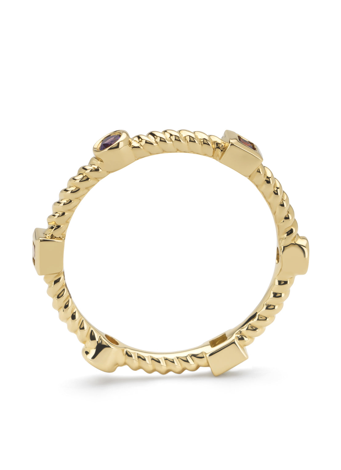 Yellow gold ring, 0.04 ct citrine, Ensemble