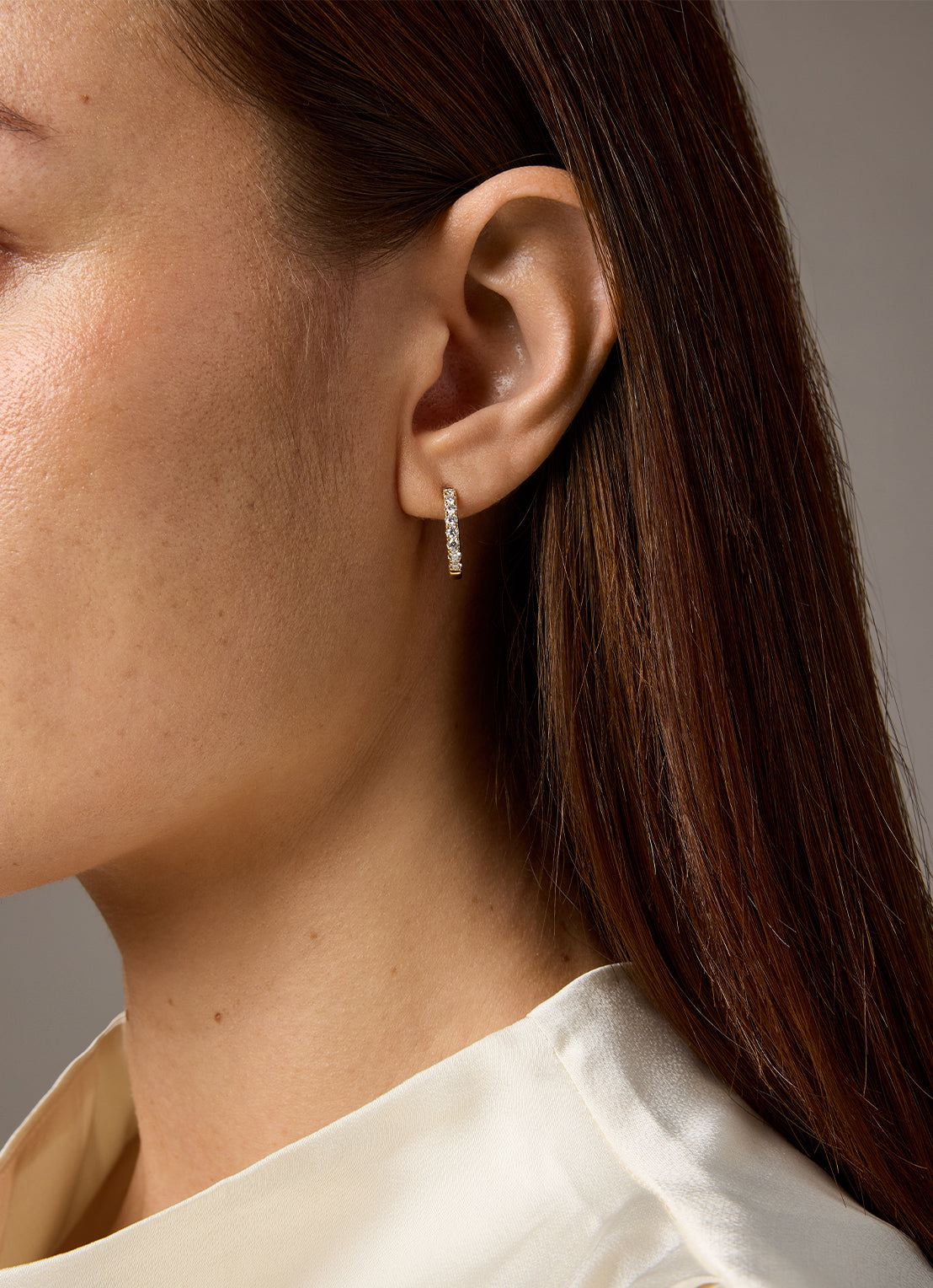 Witgouden oorsieraden, 0.50 ct diamant, Hearts & Arrows