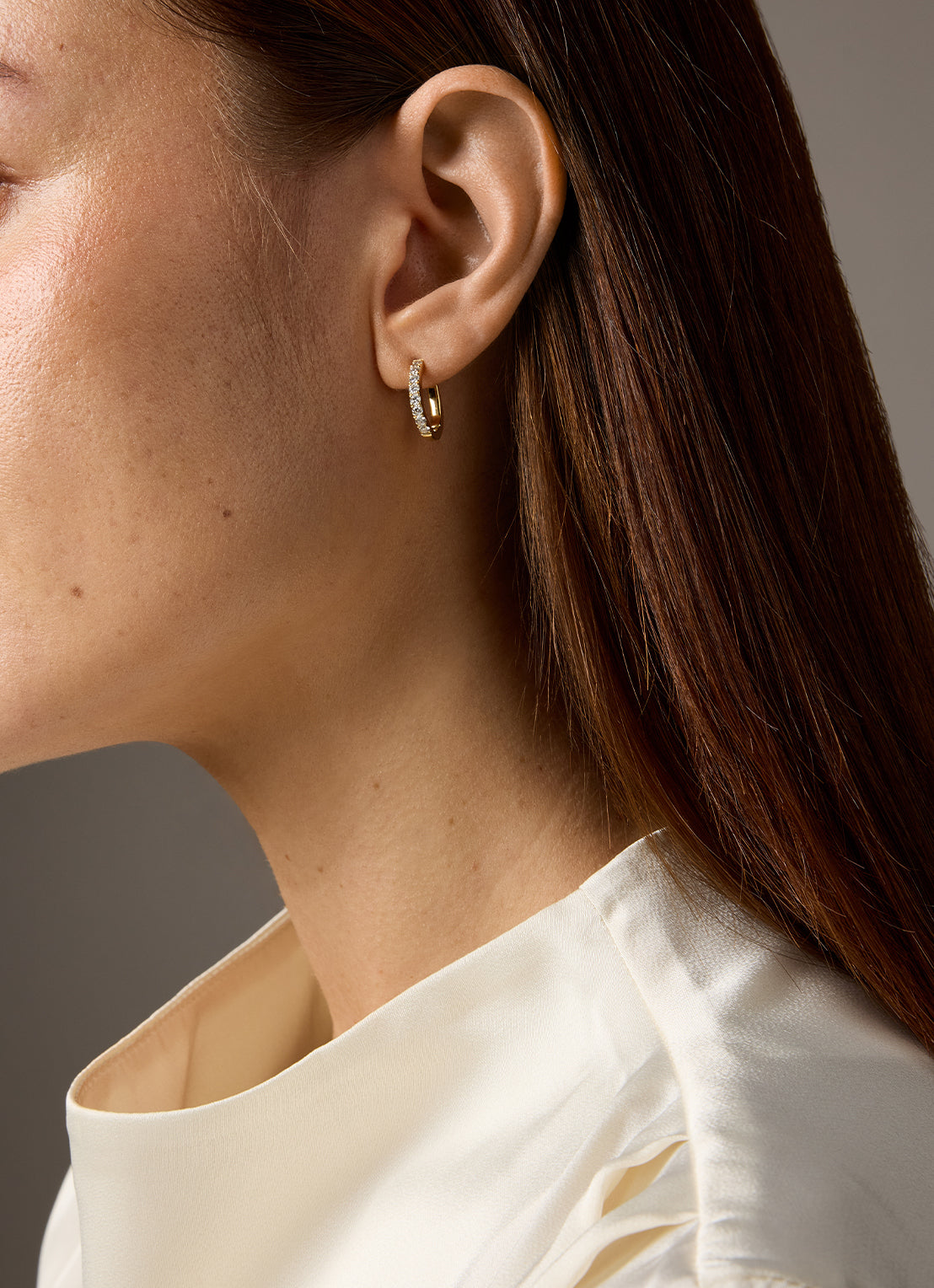 Witgouden oorsieraden, 0.50 ct diamant, Hearts & Arrows