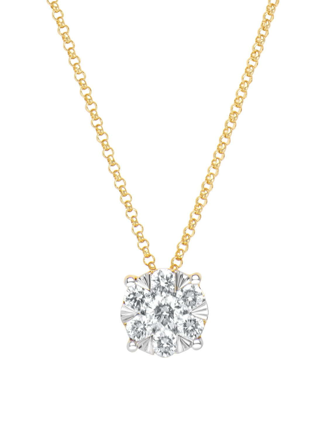Gouden collier, 0.46 ct diamant, Enchanted