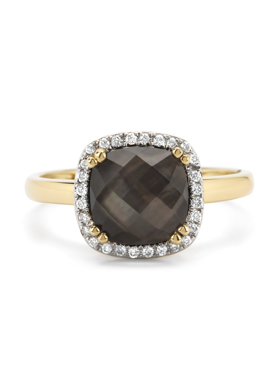 Yellow gold ring, 2.08 ct quartz, Fiësta