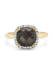 Yellow gold ring, 2.08 ct Kwarts, Fiesta