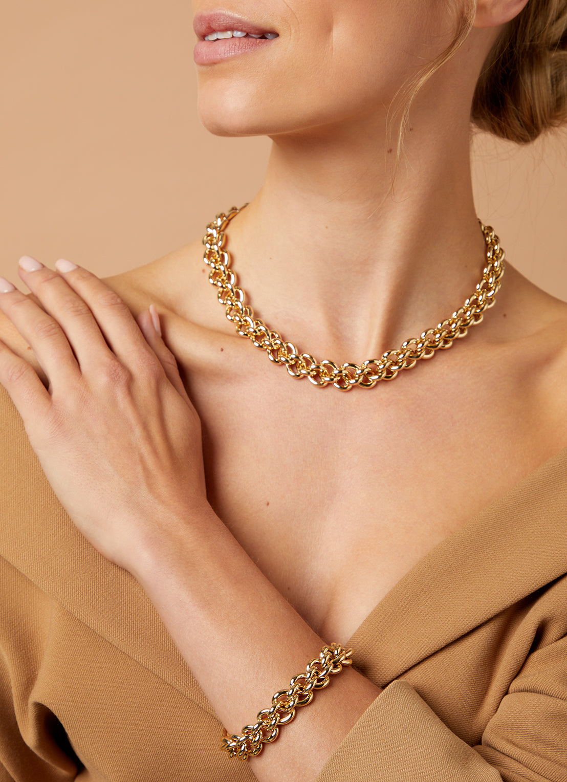 Geelgouden collier Timeless Treasures 45 cm