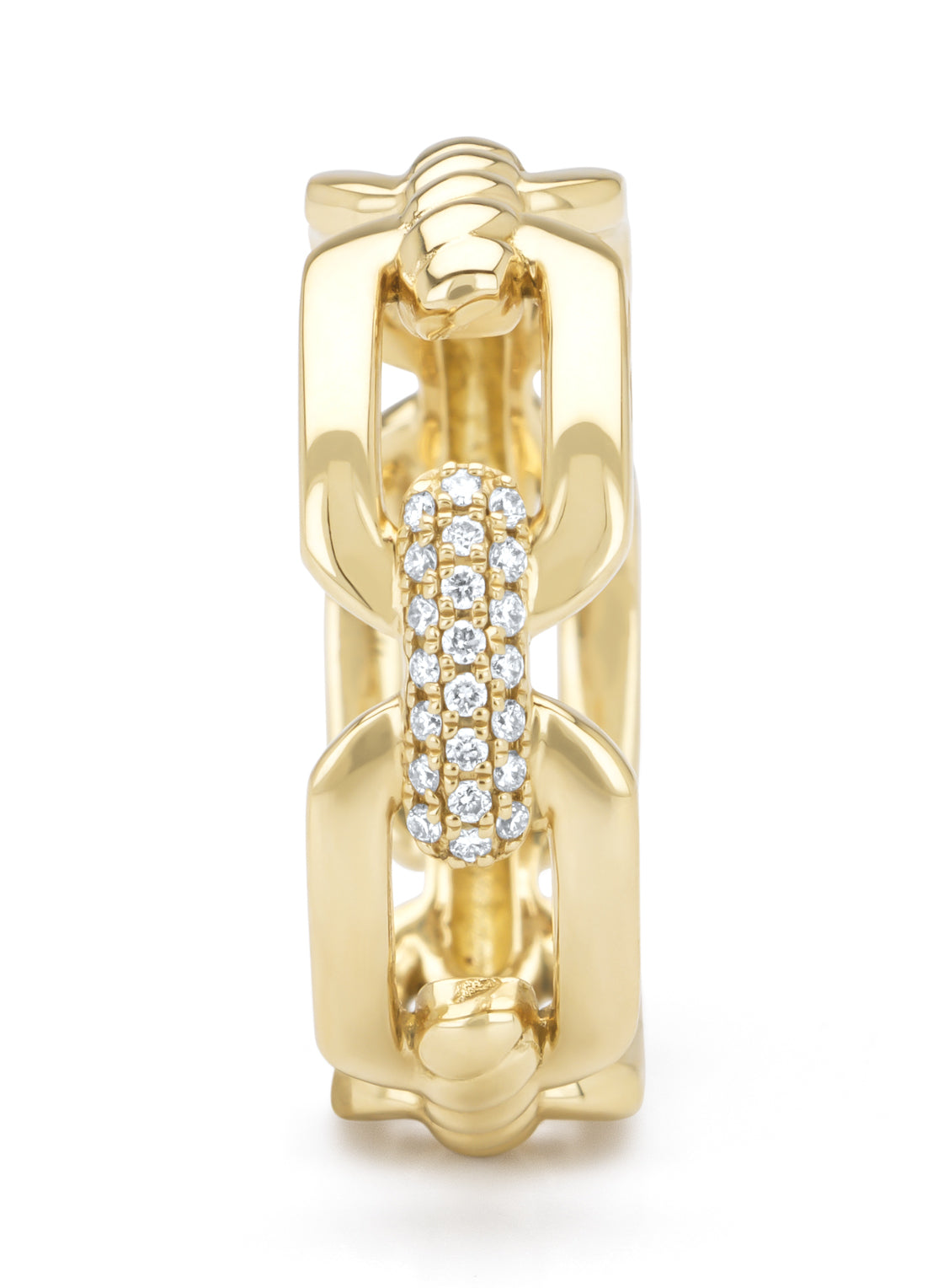 Yellow gold ring, 0.06 ct diamond, timeless treasures