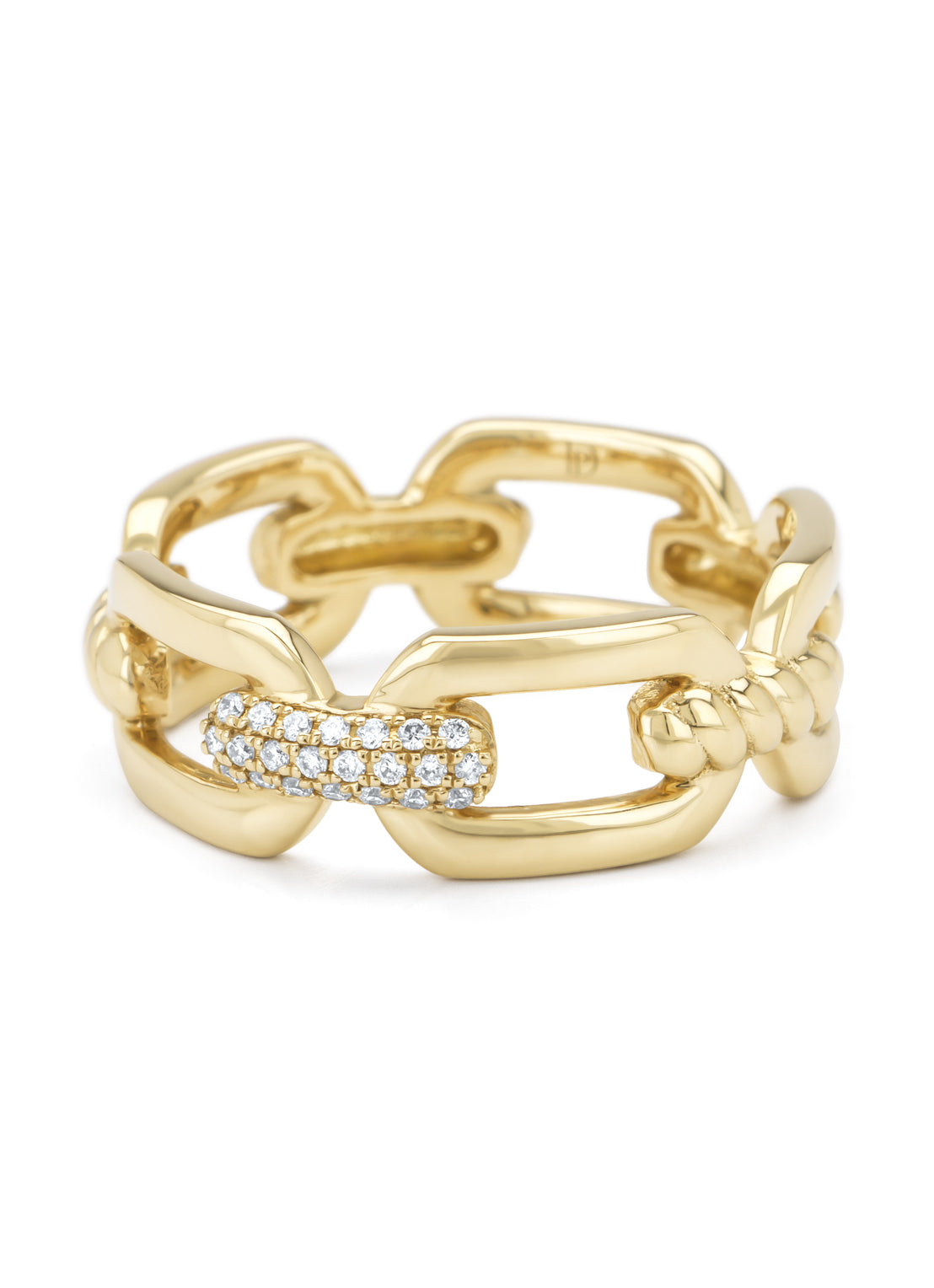 Yellow gold ring, 0.06 ct diamond, timeless treasures
