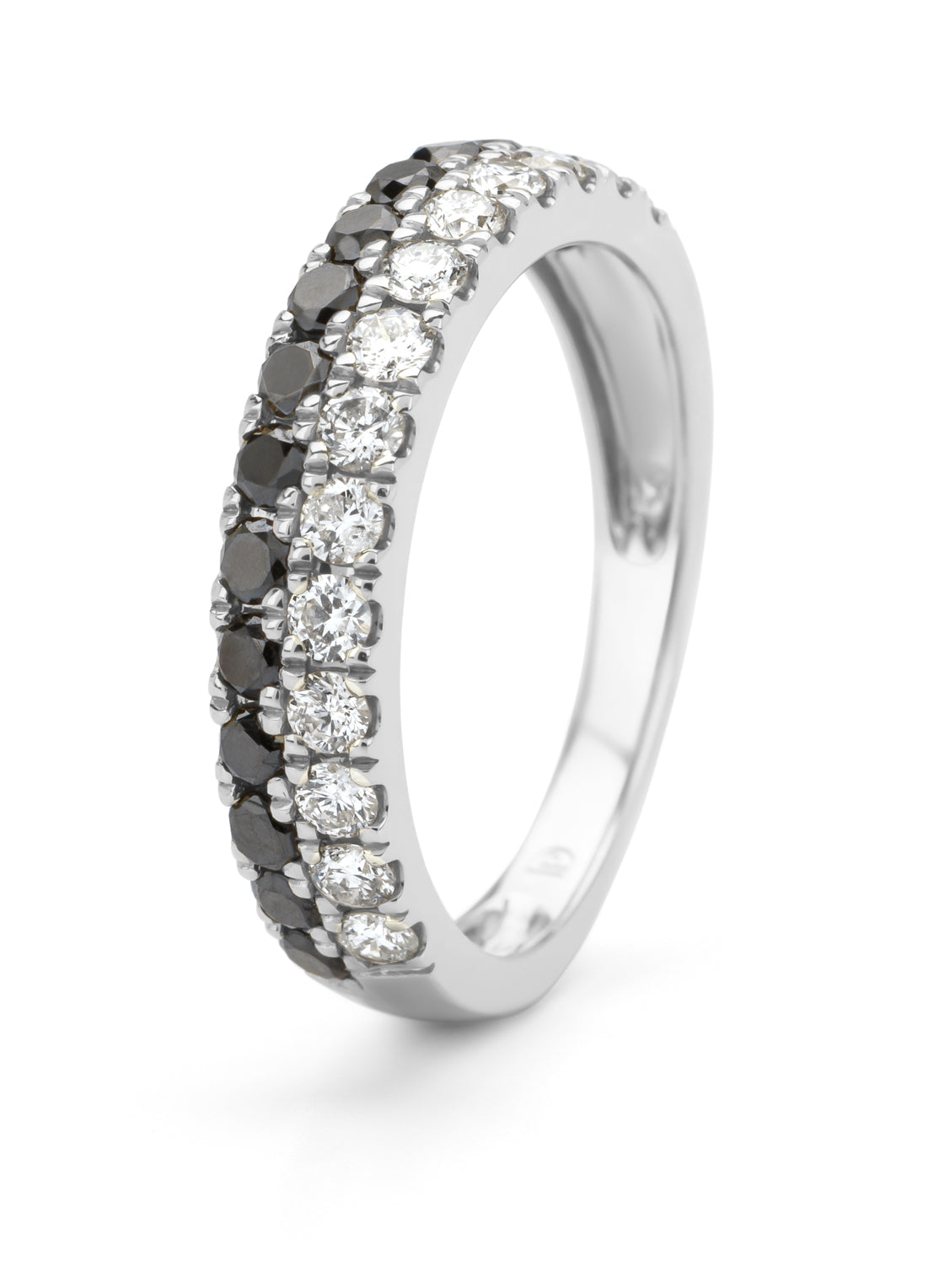 Witgouden ring, 1.07 ct diamant, Ensemble