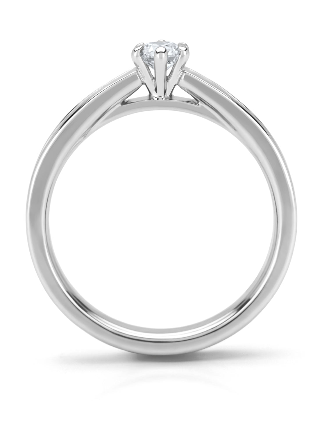White gold ring, 0.47 ct diamond, solitary