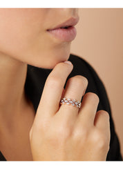 Gouden ring, 0.75 ct diamant, Caviar