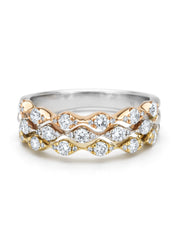 Golden Ring, 0.75 CT Diamant, Caviar