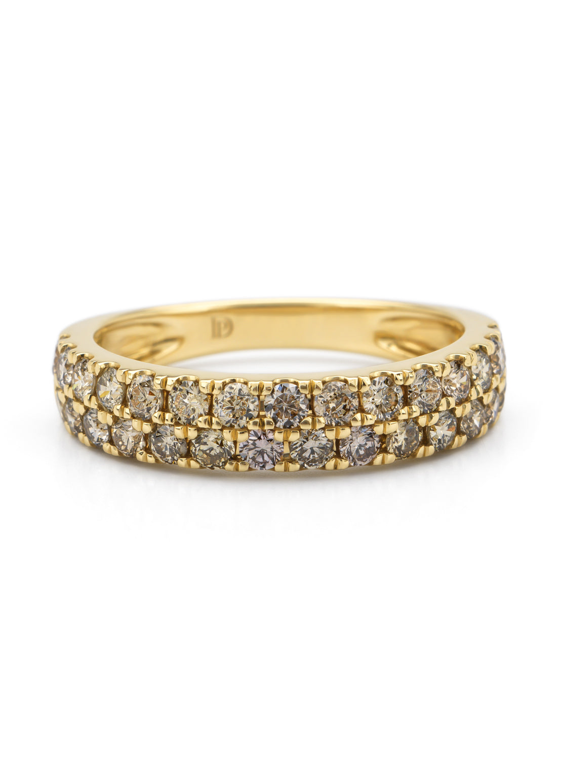Yellow gold ring, 0.98 ct diamond, ensemble