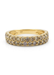 Geelgouden ring, 0.98 ct diamant, Ensemble