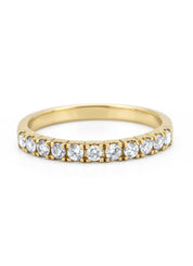 Yellow gold ring, 0.39 ct diamond, ensemble