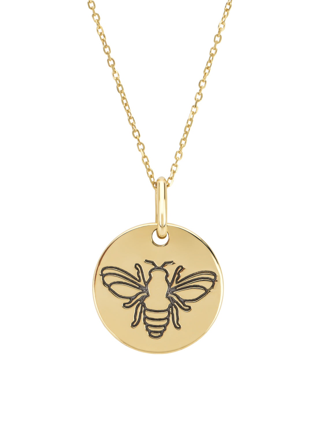 Yellow gold pendant with necklace queen bee