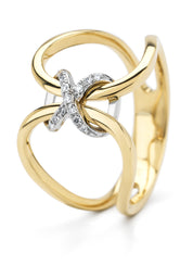 Gouden ring, 0.05 ct diamant, Like a star