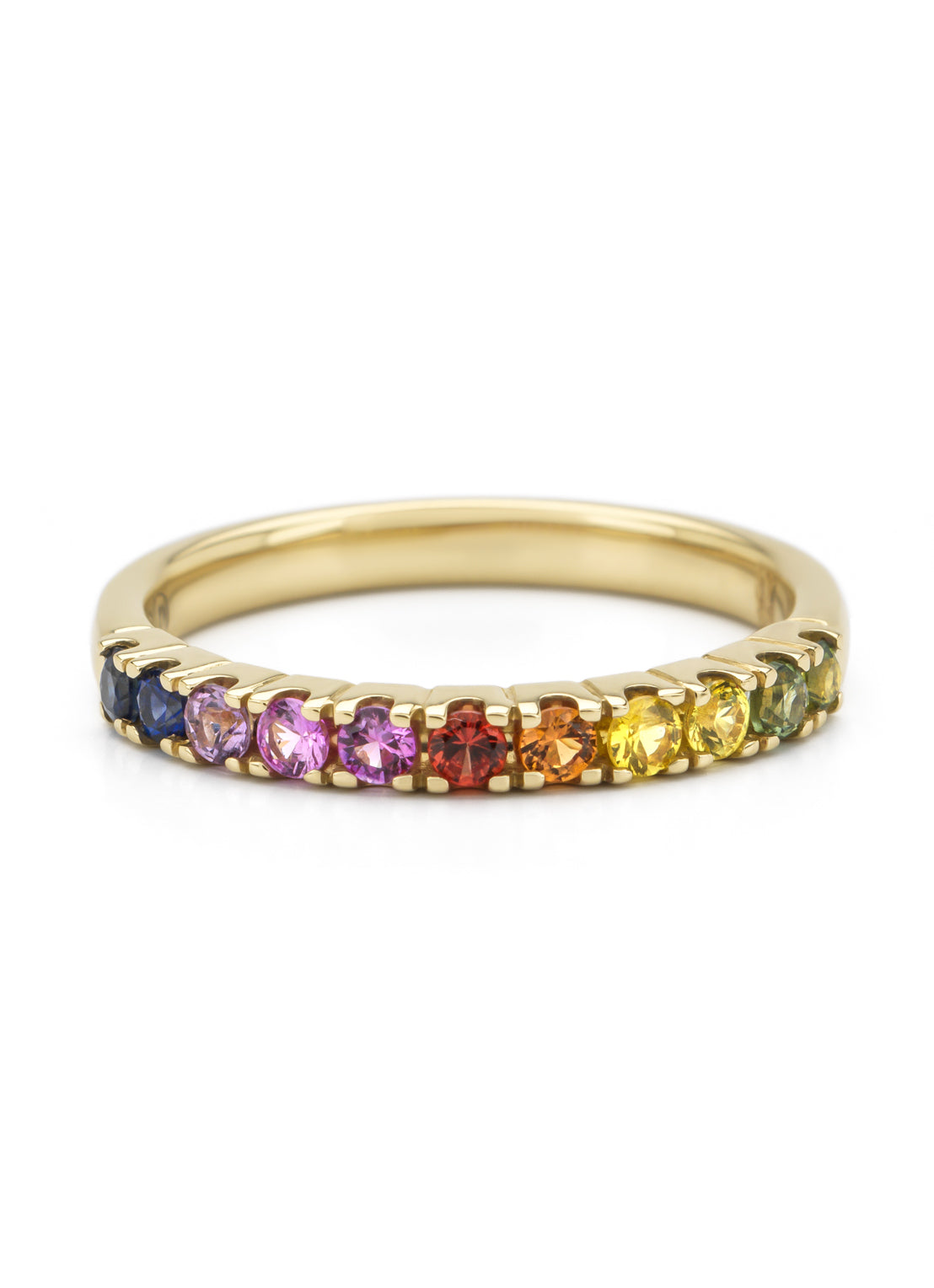 Yellow gold ring, 0.61 ct sapphire, Ensemble