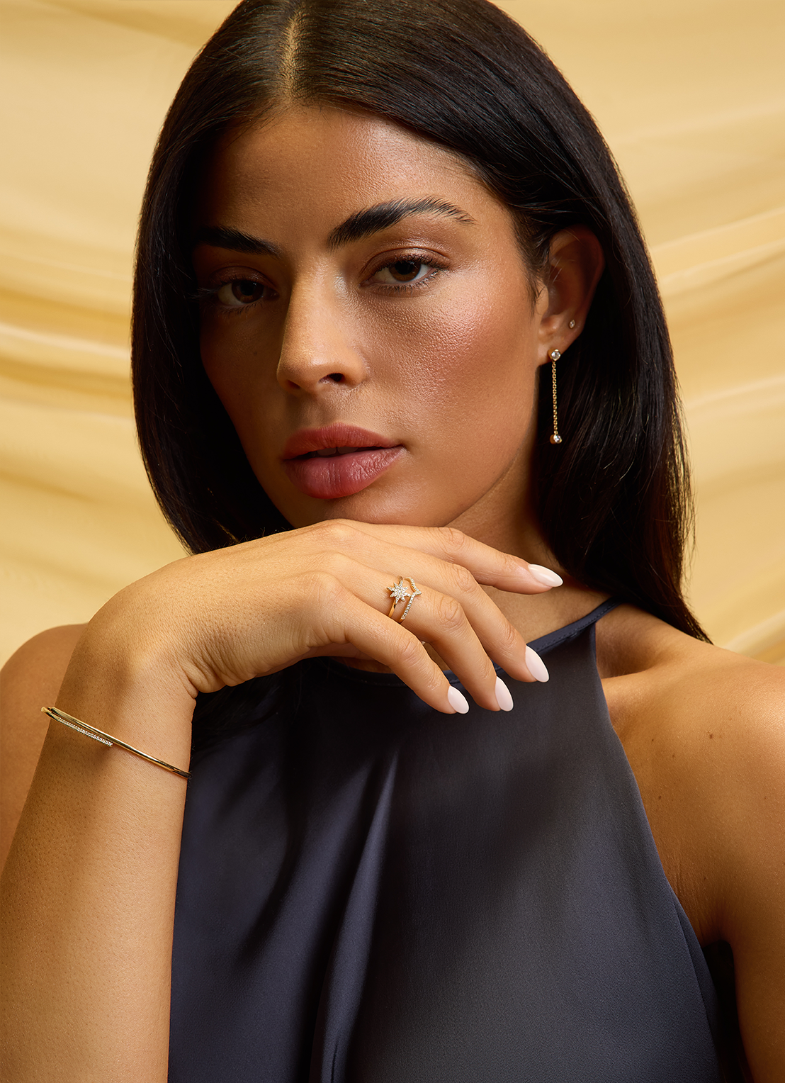 Yellow gold bracelet, 0.08 CT Diamant, La Dolce Vita