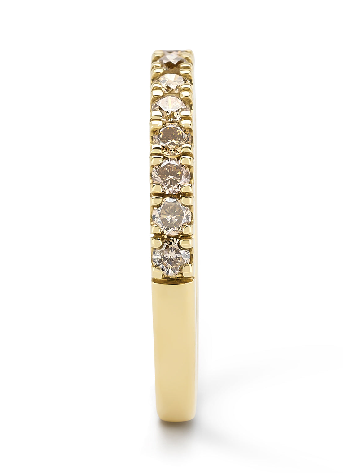 Yellow gold ring, 0.41 ct diamond, ensemble