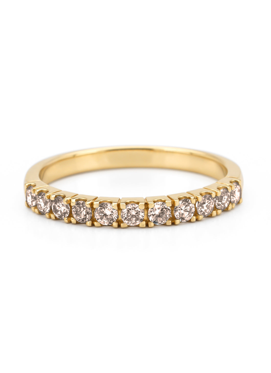 Yellow gold ring, 0.41 ct diamond, ensemble