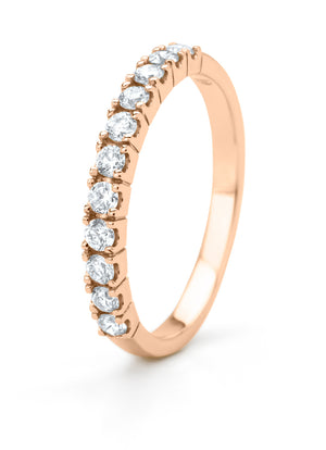Roségouden ring, 0.39 ct diamant, Ensemble