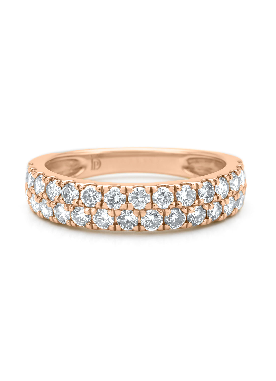 Roségouden ring, 0.98 ct diamant, Ensemble