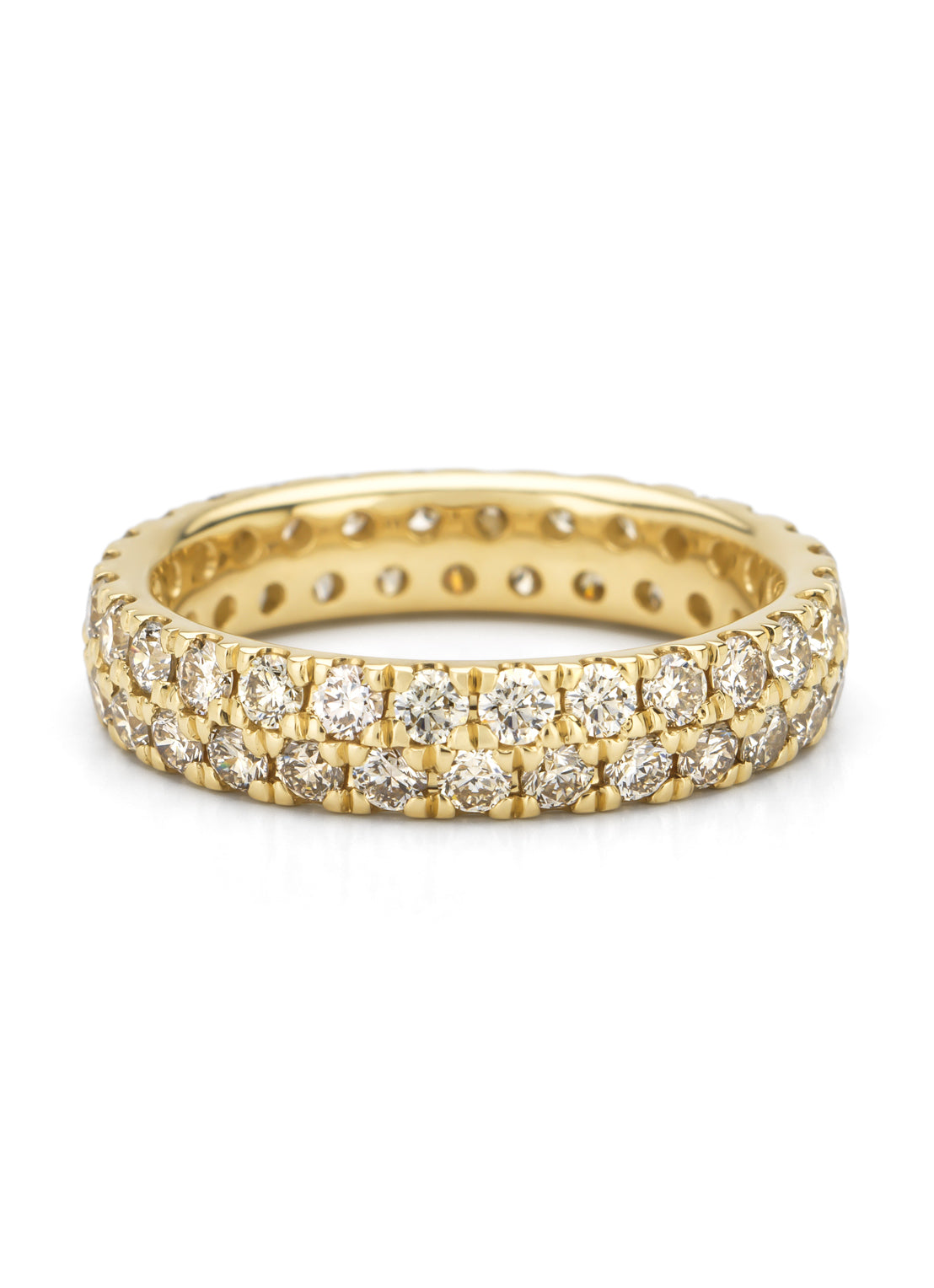 Yellow gold ring, 1.95 ct diamond, ensemble