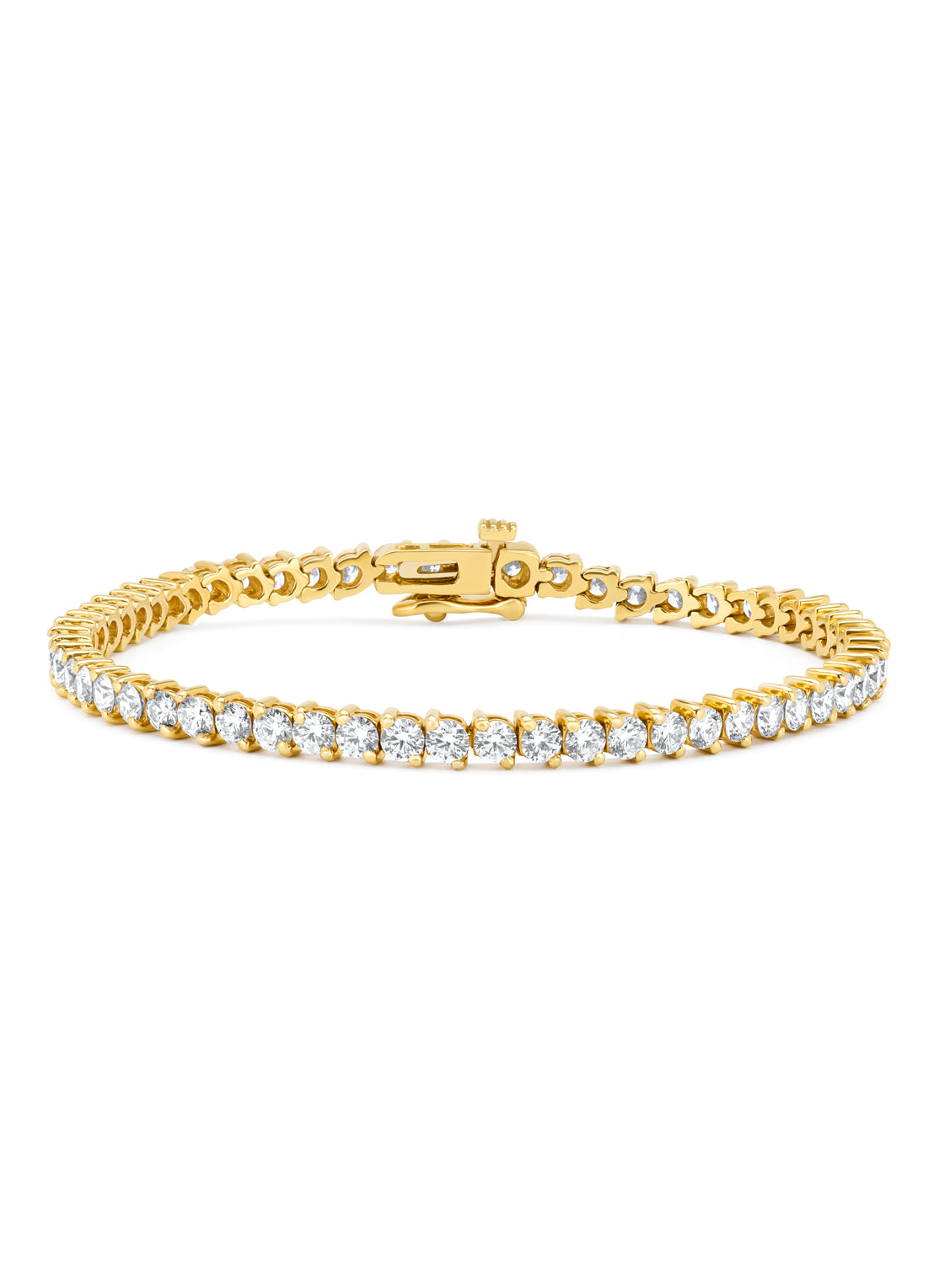 Geelgouden armband, 5.80 ct diamant, Hearts & Arrows