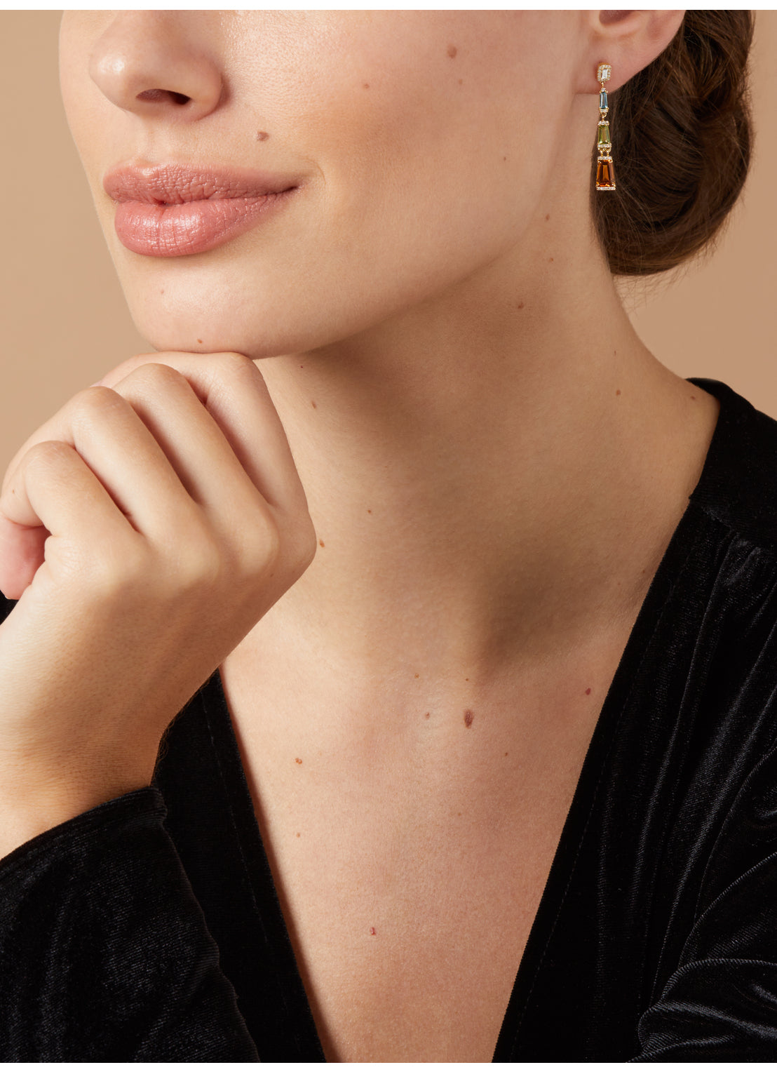 Geelgouden oorsieraden, 1.39 ct citrien, Gallery