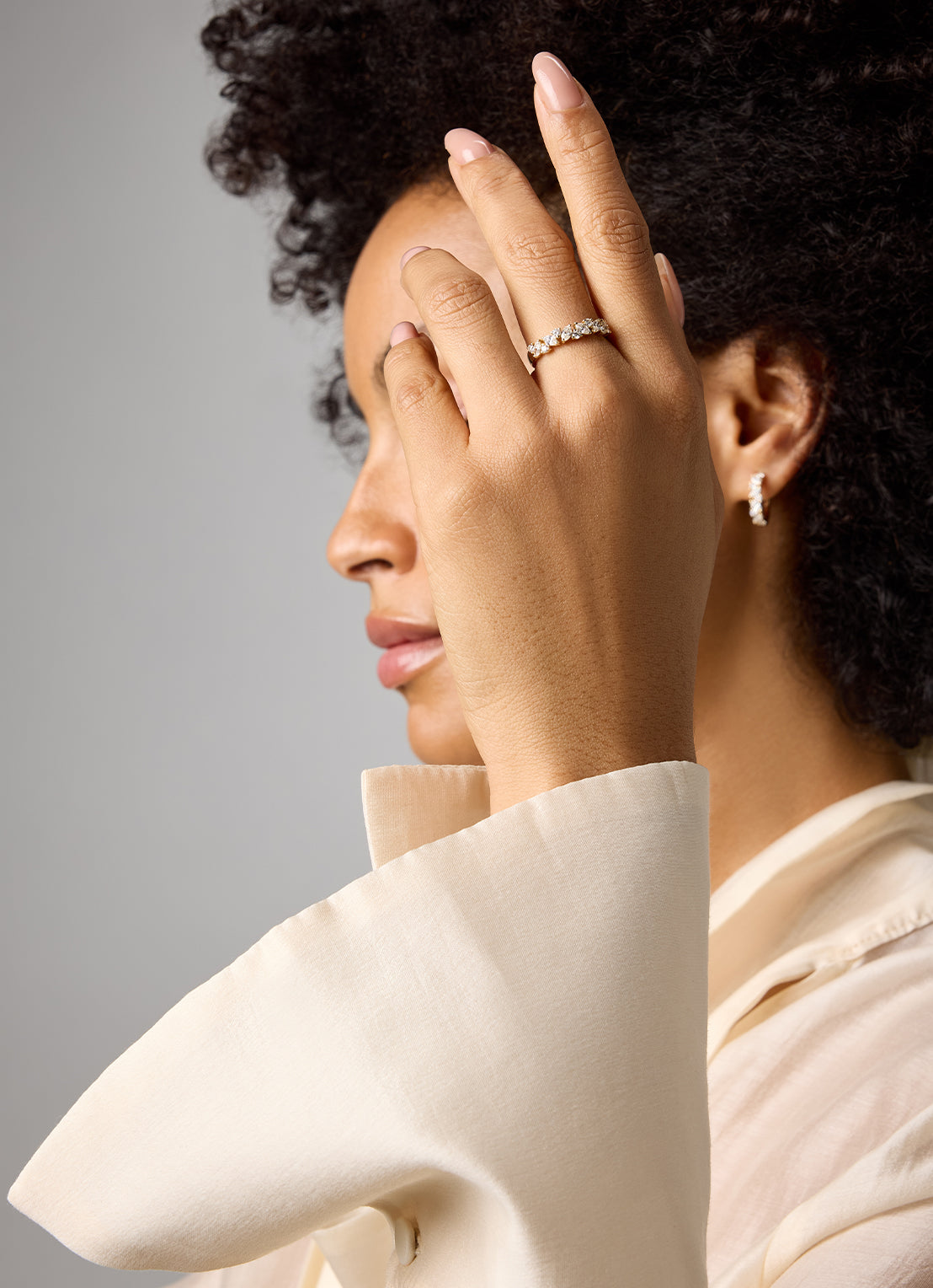 Geelgouden ring, 0.67 ct diamant, Petite Romance